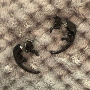 hanging cat stud earrings